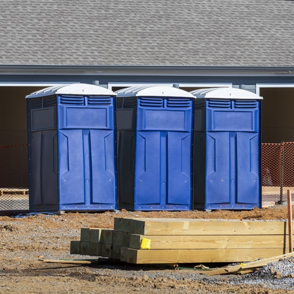 how often are the portable restrooms cleaned and serviced during a rental period in Mapleton UT